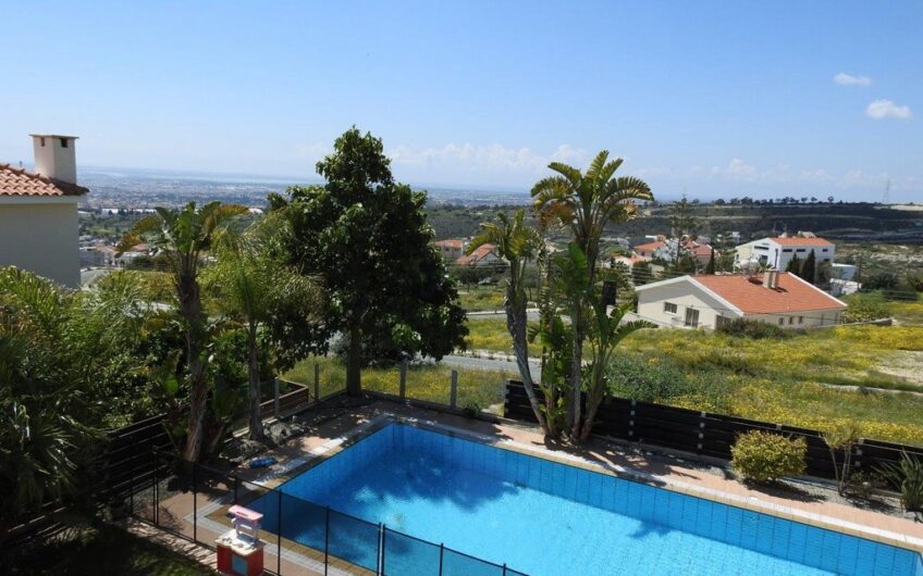 5 Bedroom Villa for rent in Kalithea, Limassol with Panoramic views – Close to Heritage School