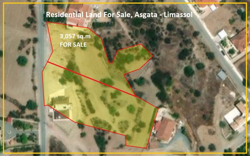 Residential Plot For Sale in Asgata, Limassol