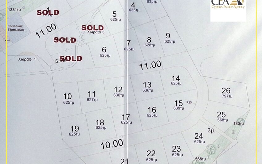 Residential Plots under-division for sale in Palodia Limassol