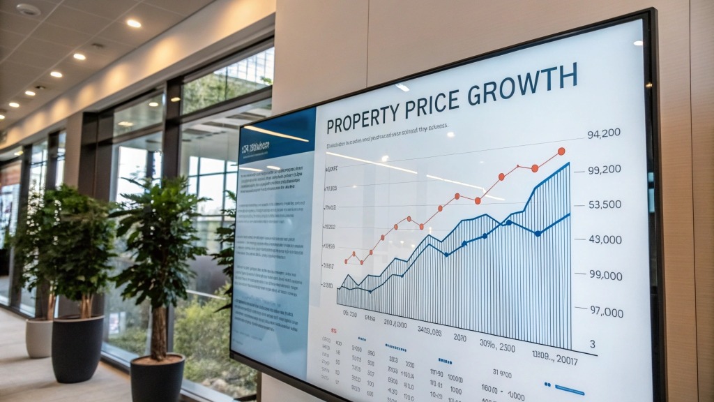 chart showing property price growth in larnaca over a 5 year period